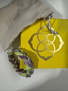 Kendra Scott Masie Rhodium Plated Braided Cord Bracelet